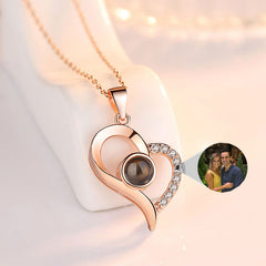 Personalized Heart Photo Necklace