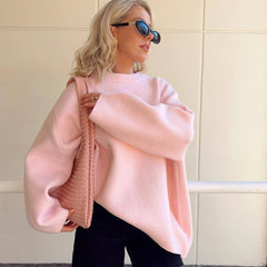 Oversize Round Neck Pullover Sweater
