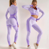 Seamless Long Sleeve Yoga Set 3 Items